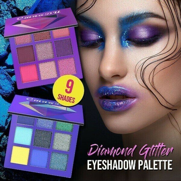 9 Color Glitter Diamond Eyeshadow Palette