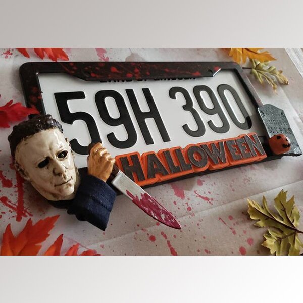 Halloween Michael Myers License Plate Frame