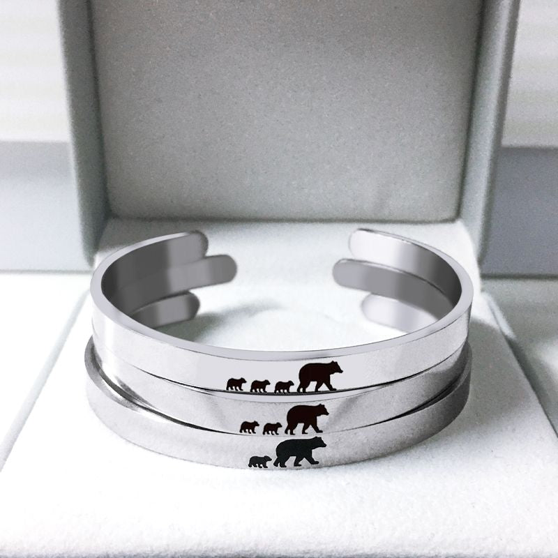 For Mom - Mama Bear Cuff Bracelet