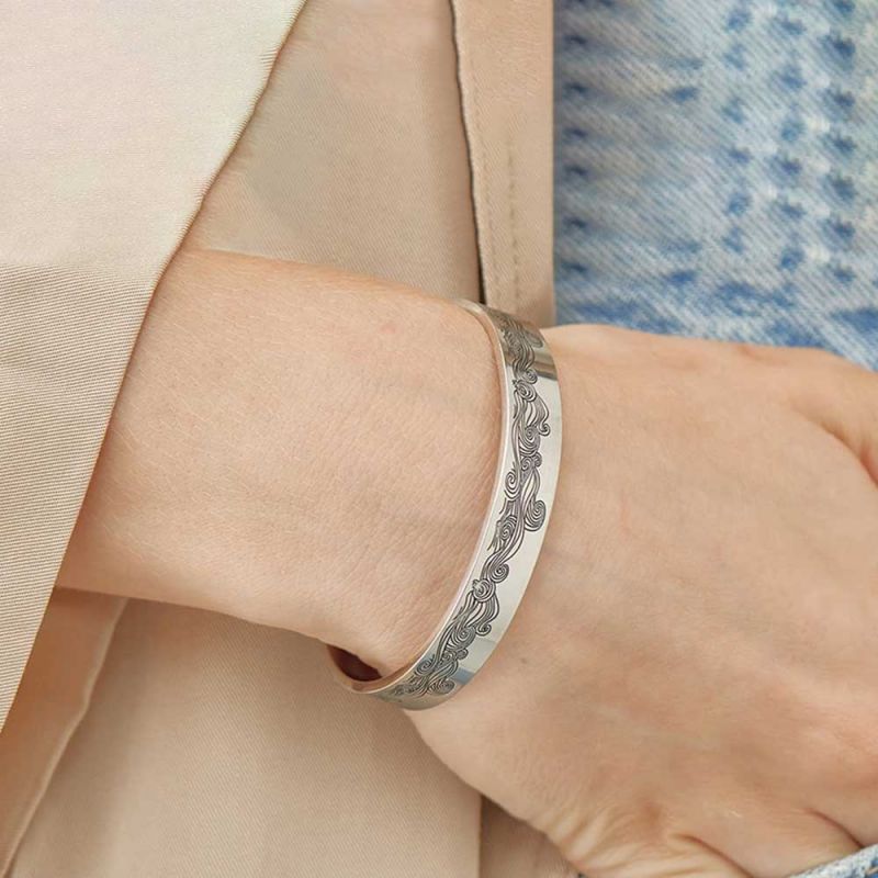 For Friends - Thanks For Coming To My Life Wave Cuff Bracelet