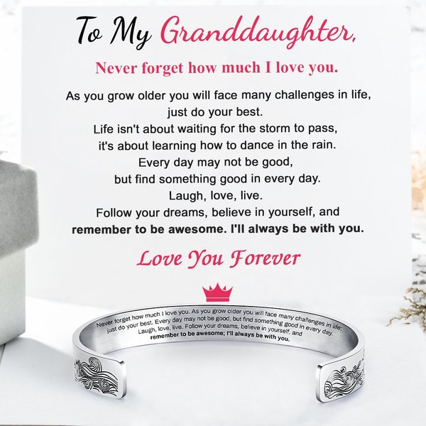 🎁  Last Day Promotion 50% OFF🎁 To My Granddaughter - I Will Always Be With You - Love You Forever Bracelet