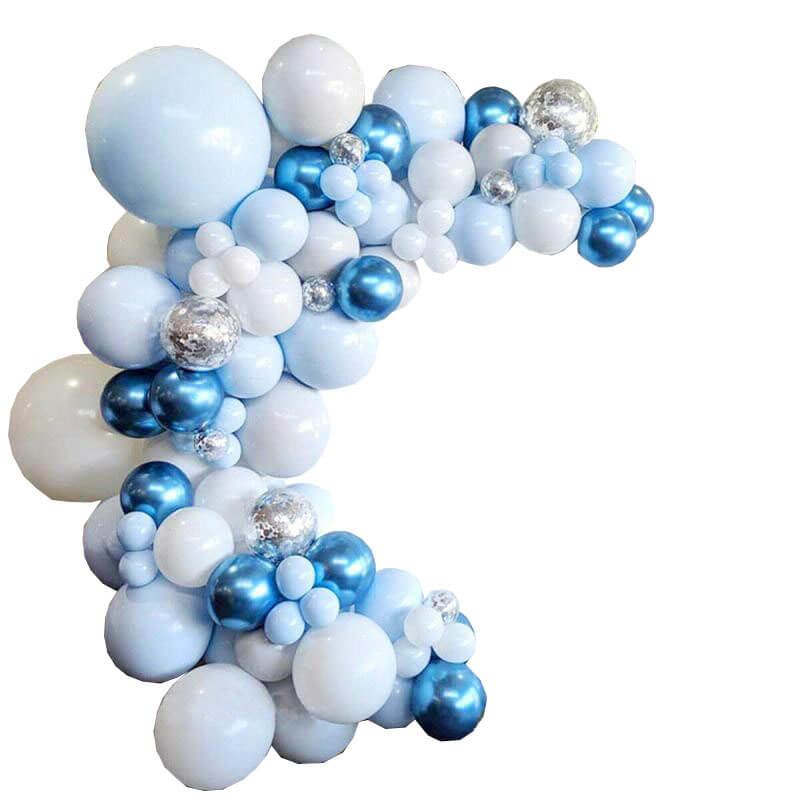 107 Pcs Blue Balloon Arch Garland Set for Birthday Wedding Baby Party Decoration Balloons