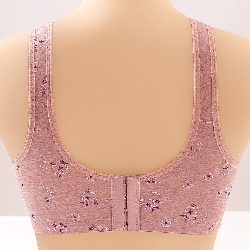 Thin section without rims Big Breast Small Vest Soft and Comfortable Push Up Bra