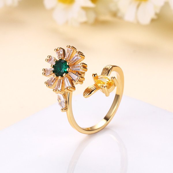 🔥Promotion 50% OFF🎁💕To My Daughter 👧 Sunflower Fidget Ring💕