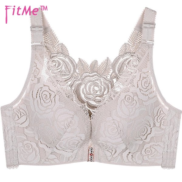 FitMe Rose Embroidery Front Closure Wirefree Bra