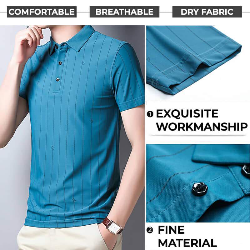 Men's Breathable Striped T-shirt