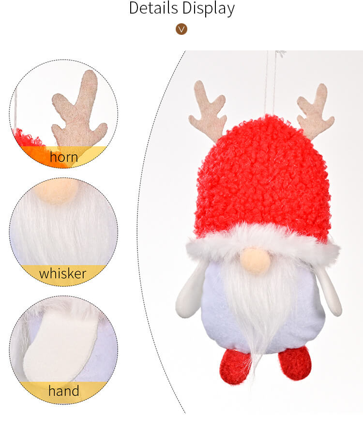 Christmas Decoration Christmas Lamb Fleece Hat Faceless Doll Pendant Christmas Tree Gnome Pendant