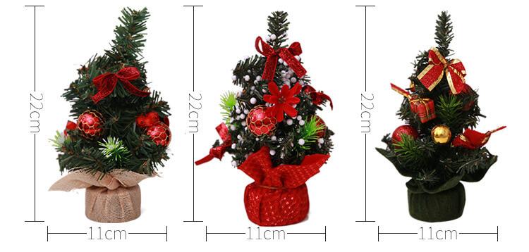 Small Christmas Trees, Mini Christmas Tree with Base Table Top Trees for Desk Table Tops Christmas Decorations (20cm)