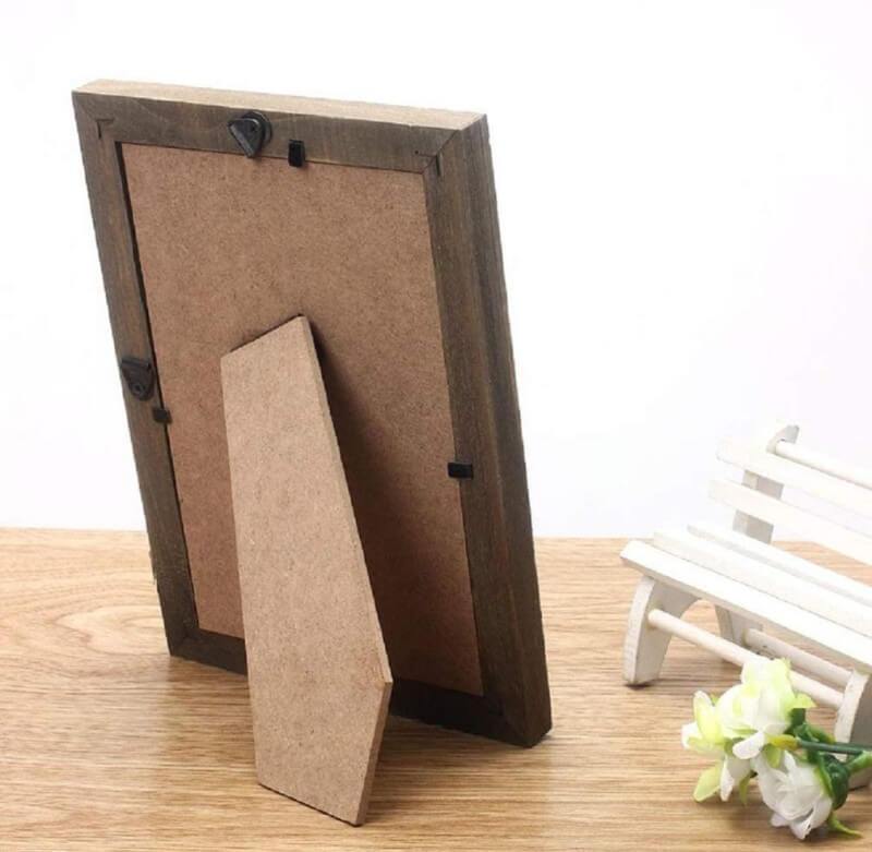 Beige Simple Rectangular Desktop Family Picture Photo Frame with Glass Front