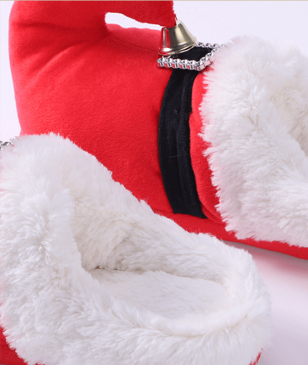 Winter Warm Slippers - Cartoon Christmas Plush Slides Unisex Non-slip Warm Slippers Women Men Flat Warm Home Slipper