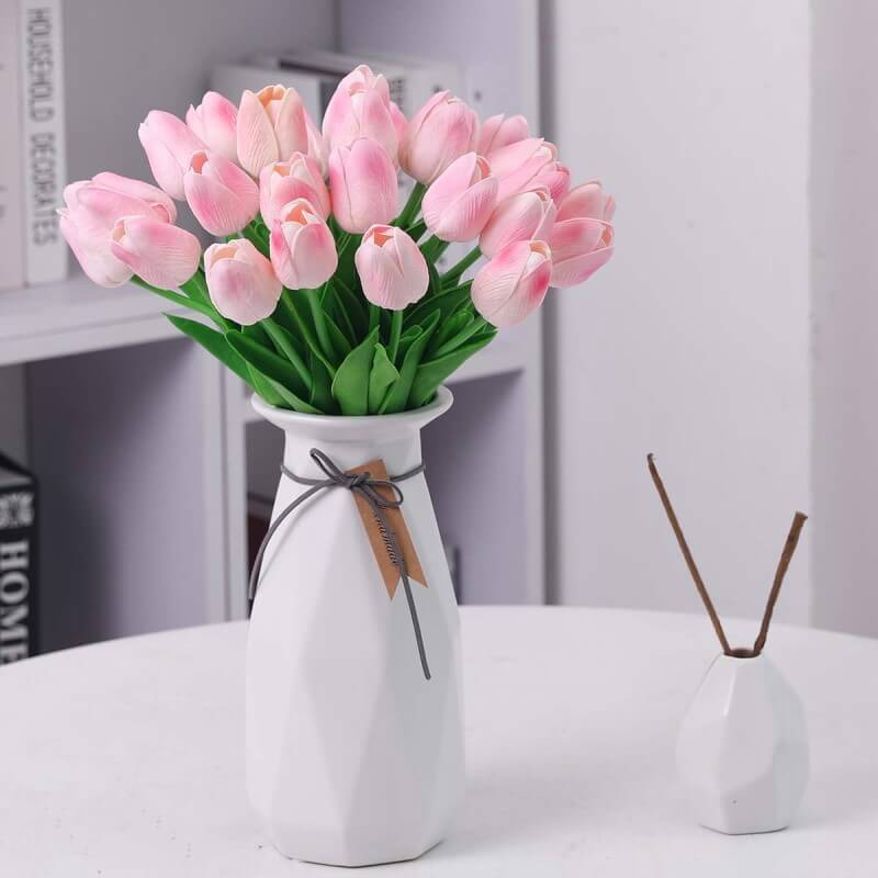 10PCS Artificial Flowers Fake Flower Tulips Real Touch for Wedding Room Home Hotel Party Garden Decoration