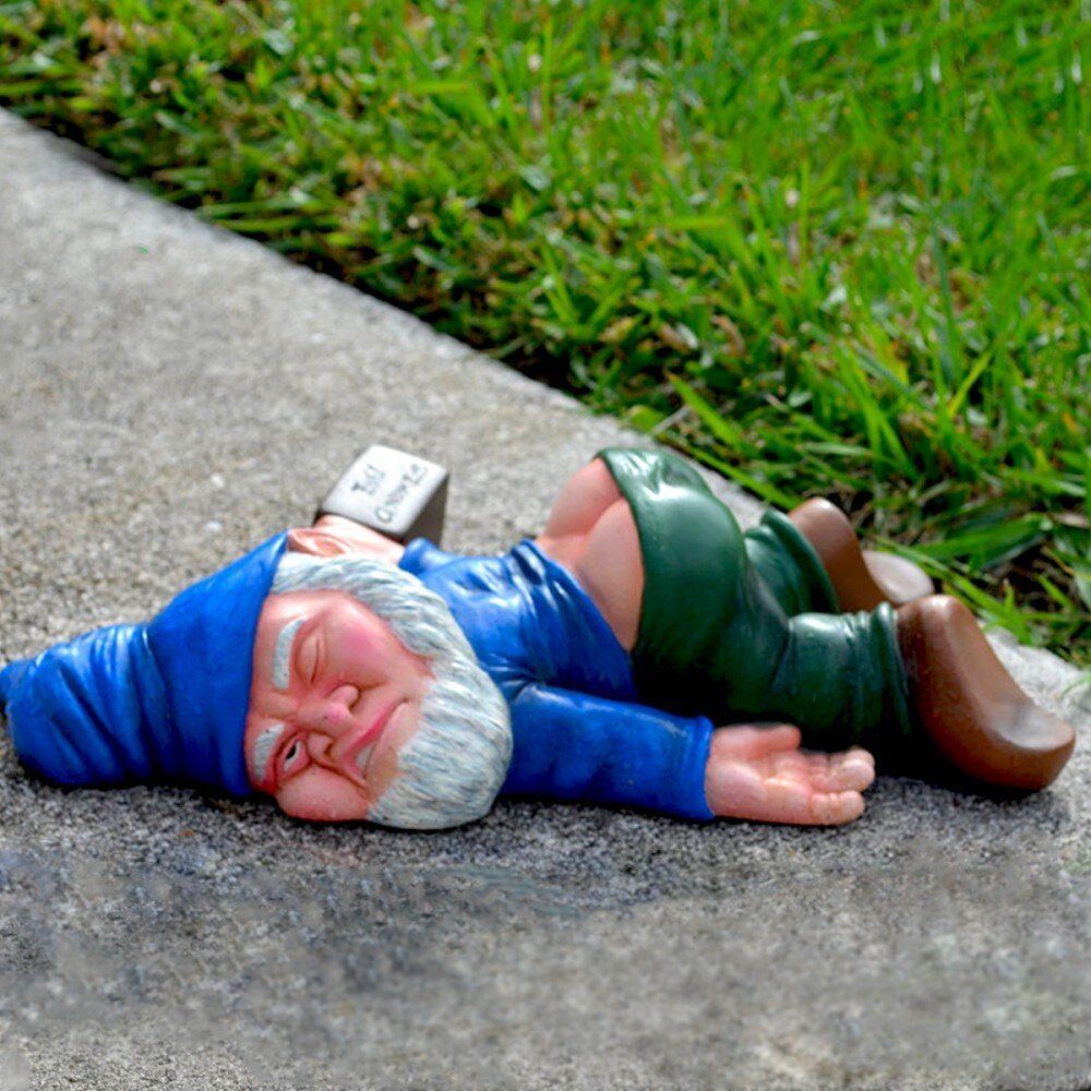 Funny Drunk Garden Gnome