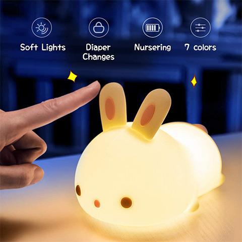 【30% Off Easter Sale & Buy 2 Get Free Shipping】USB Rechageble Cute Bunny Kids Night Light