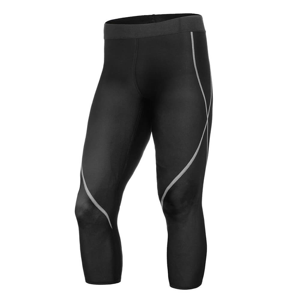 Men Neoprene Sauna Sweat Fitness Workout Pant With Side Pockets - Nebility