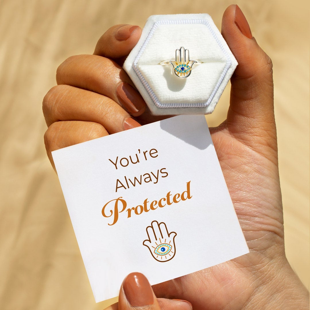 You're Always Protected Hamsa Ring