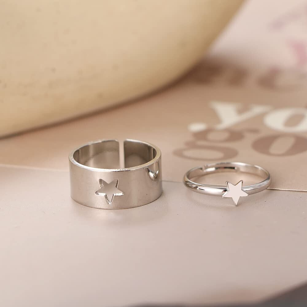 Adjustable Couple Puzzle Rings.