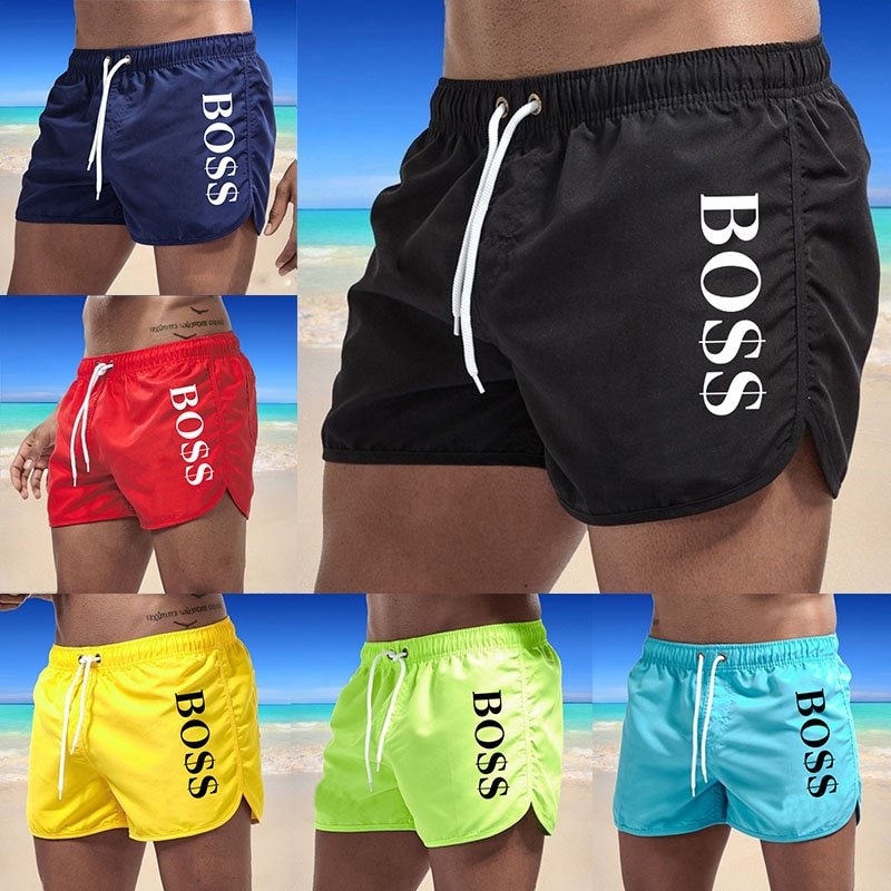 Men's Lightweight Quick Dry Drawsting Swim Trunks