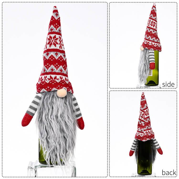 Cute Christmas Faceless Doll Wine Bottle Covers Christmas Party Decorations