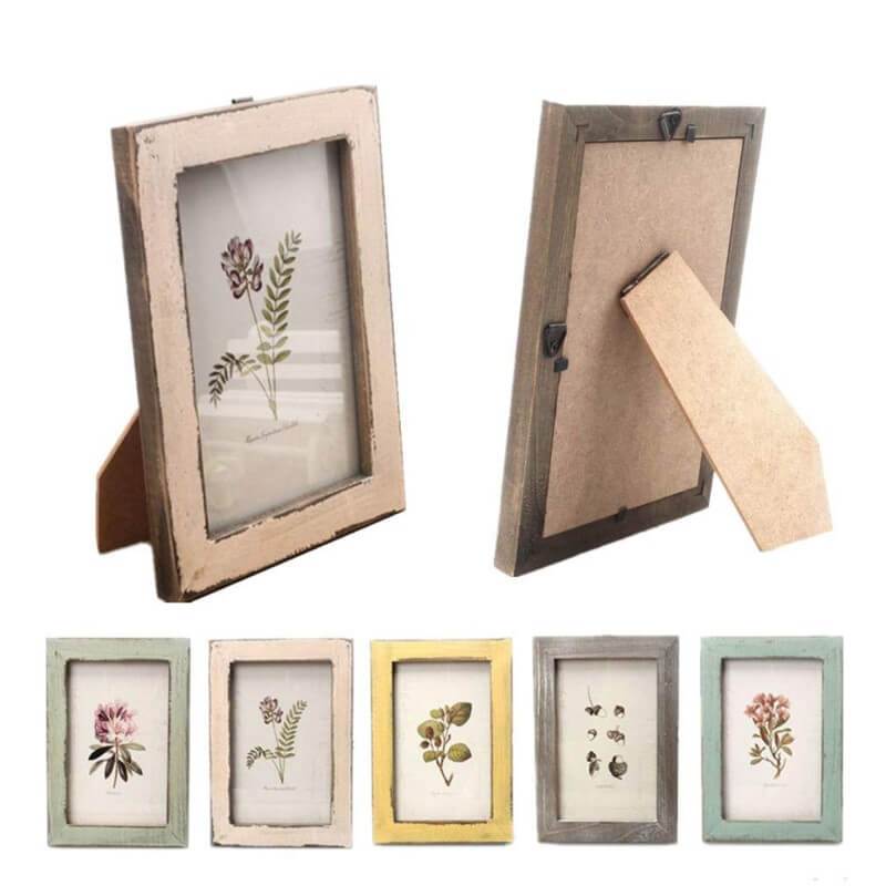 Light Green Simple Rectangular Desktop Family Picture Photo Frame with Glass Front