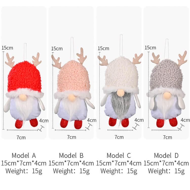 Christmas Decoration Christmas Lamb Fleece Hat Faceless Doll Pendant Christmas Tree Gnome Pendant