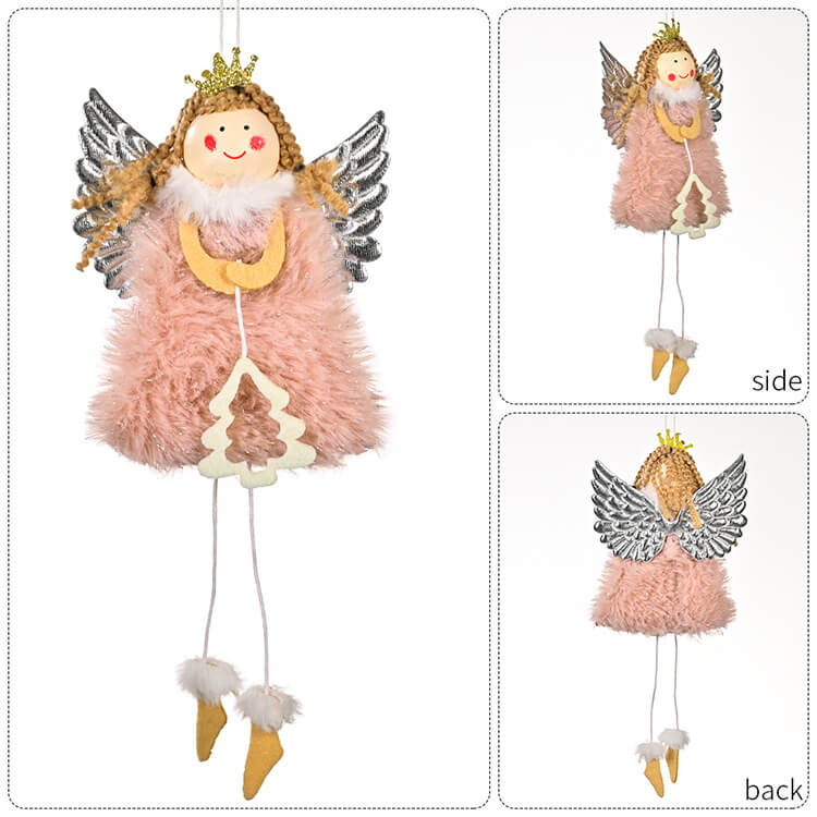 Christmas Decoration Christmas Silver Wings Angel Girl Christmas Tree Decoration