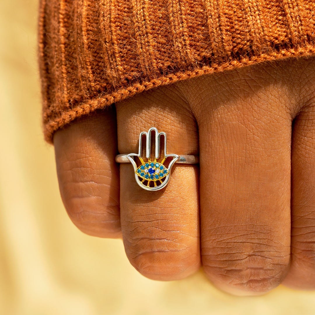 You're Always Protected Hamsa Ring