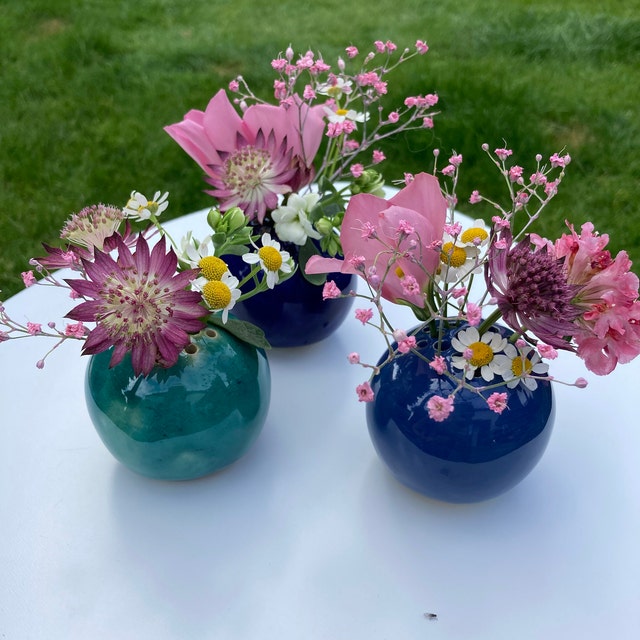 The Best Containers for Flowers Kids Picked for Mom - Ceramic Handmade Vase Flower Stone Table Decor