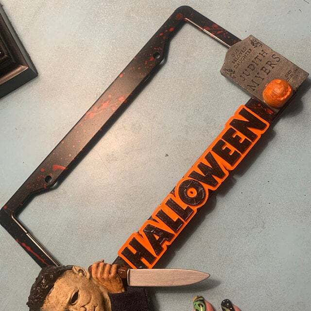 Halloween Michael Myers License Plate Frame