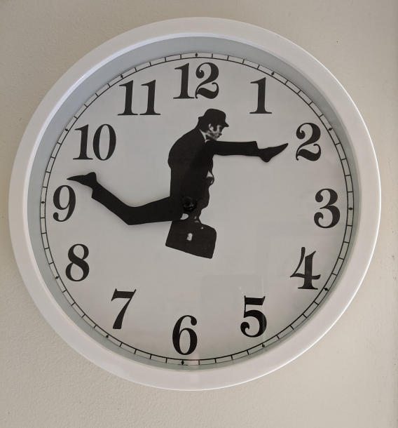 ⏲Monty Python inspired Silly Walk Wall Clock