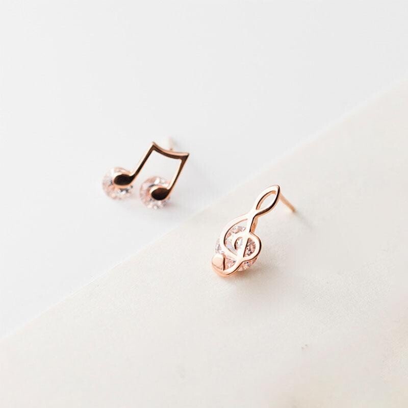 Music Note Stud Earrings