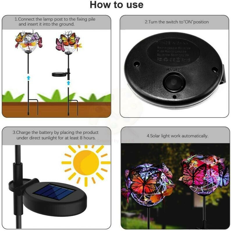 Solar Butterfly Stake Lights