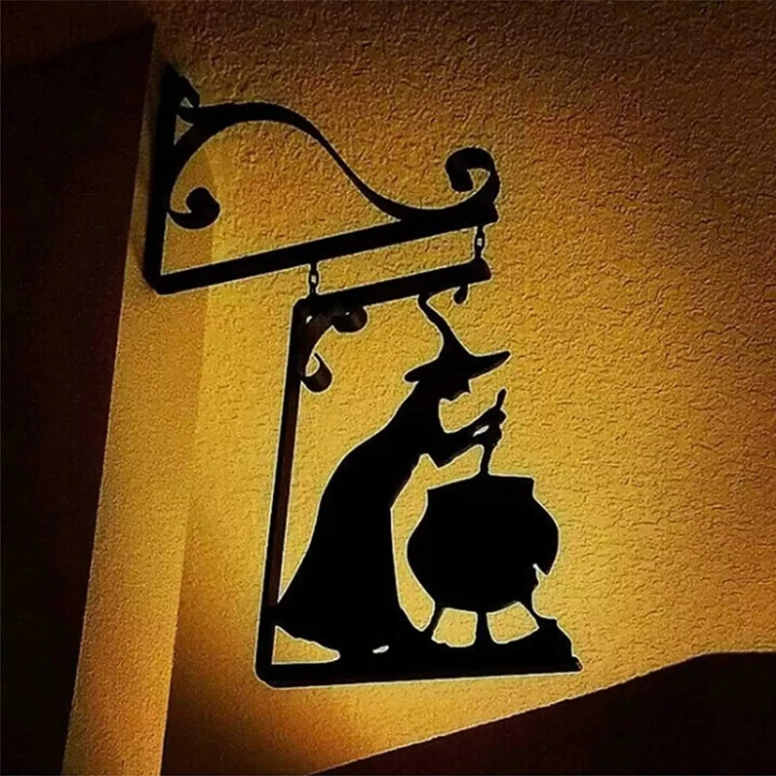 Halloween Witch Cauldron Silhouette Wall Decor