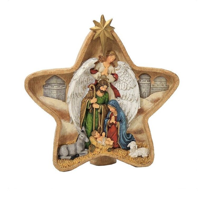 Nativity Scene Holy Family Carved