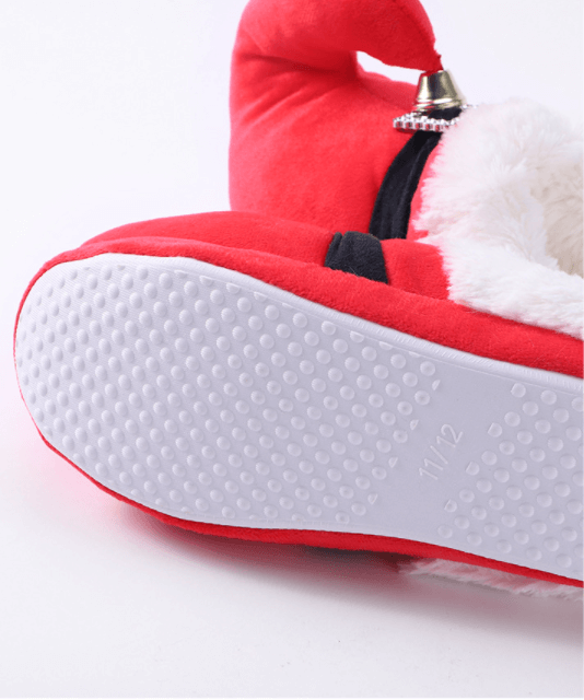 Winter Warm Slippers - Cartoon Christmas Plush Slides Unisex Non-slip Warm Slippers Women Men Flat Warm Home Slipper