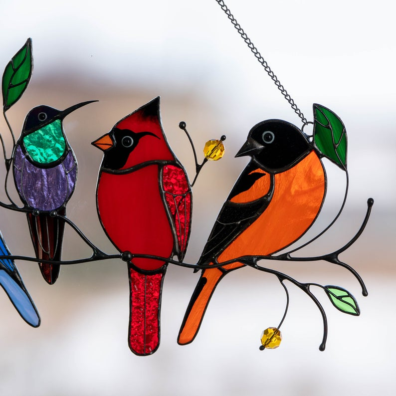 🎁The Best Gift-Birds Stained Glass Window Hangings