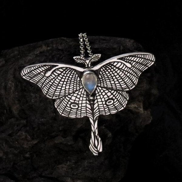 Butterfly Moonstone Necklace.