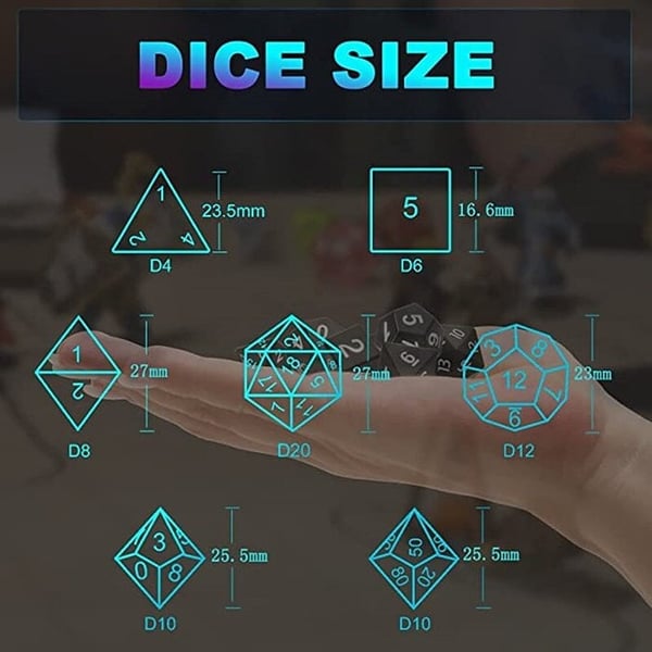 DND Dice Rechargeable with Charging Box（7 PCS）