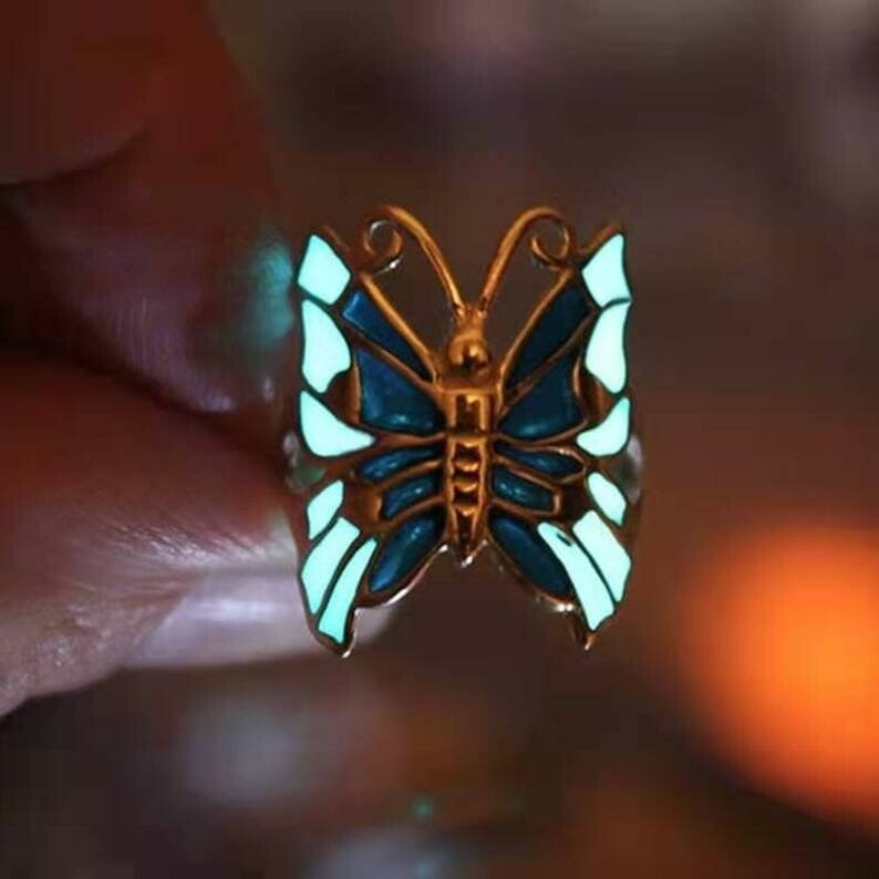 Luminous Butterfly Ring