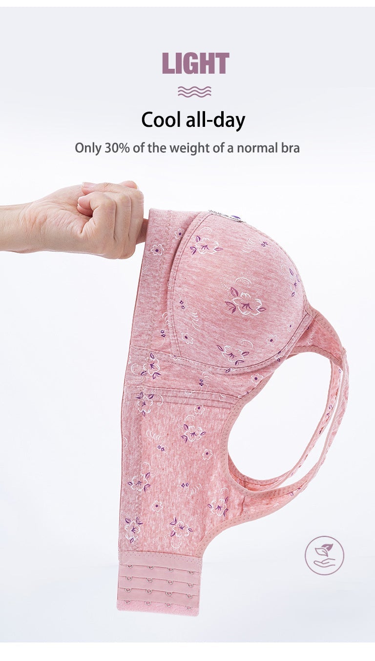 Thin section without rims Big Breast Small Vest Soft and Comfortable Push Up Bra