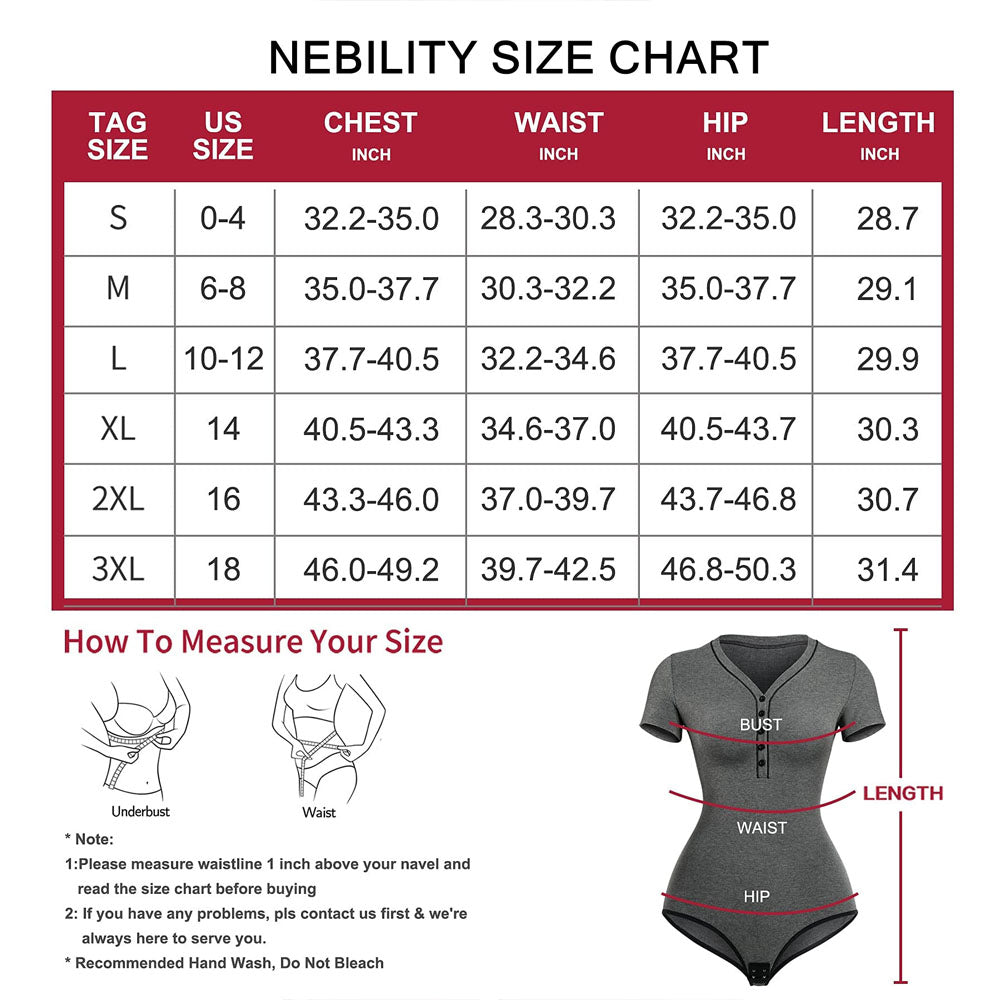 Nebility Short Sleeve Button Ribbed Basic Leotard