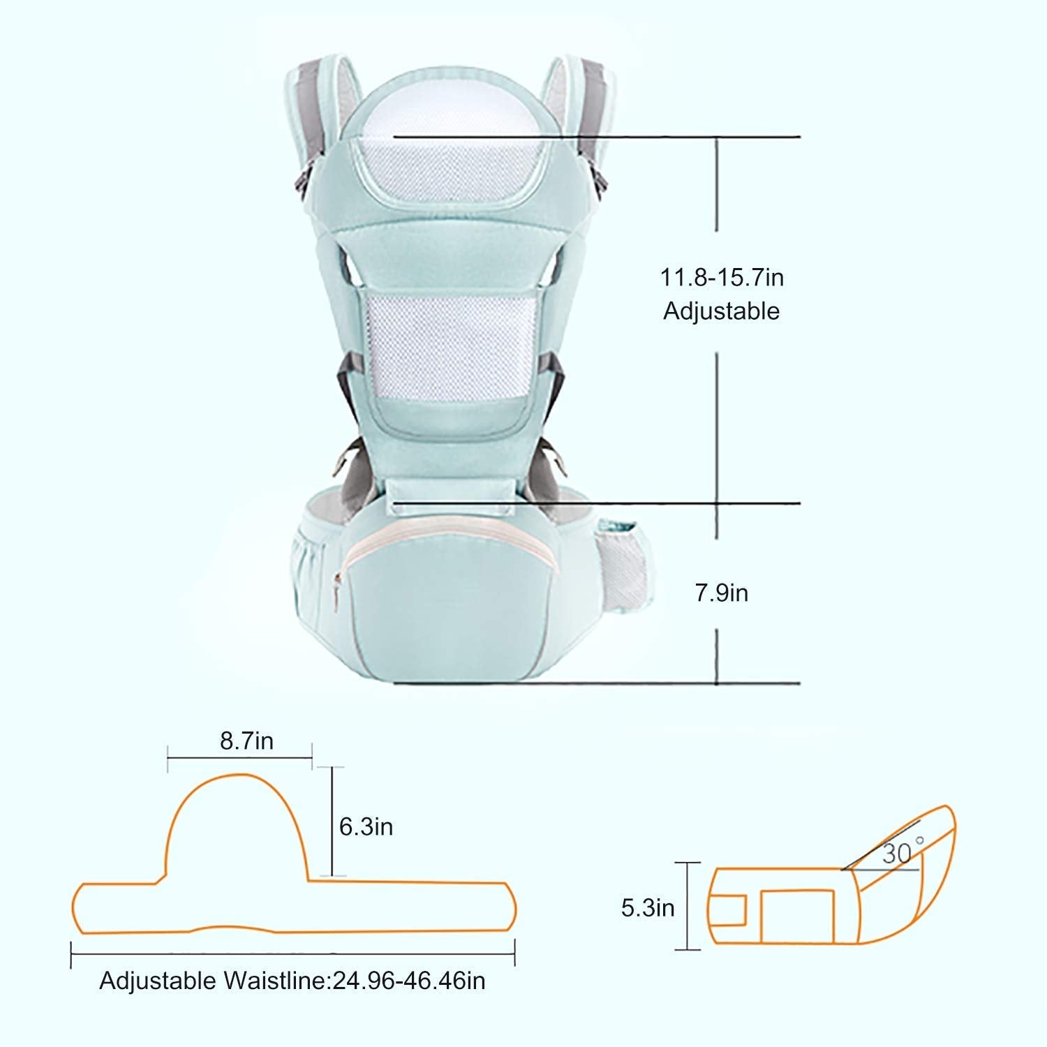 Baby Carrier with Lumbar Support