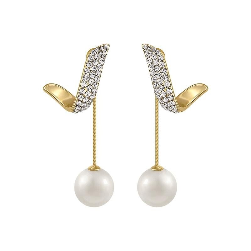 Crystal Erin Pearl Drop Earrings