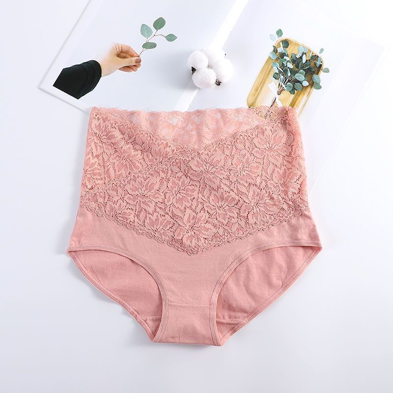 High Waist Underwear Women Cotton Lace Panties