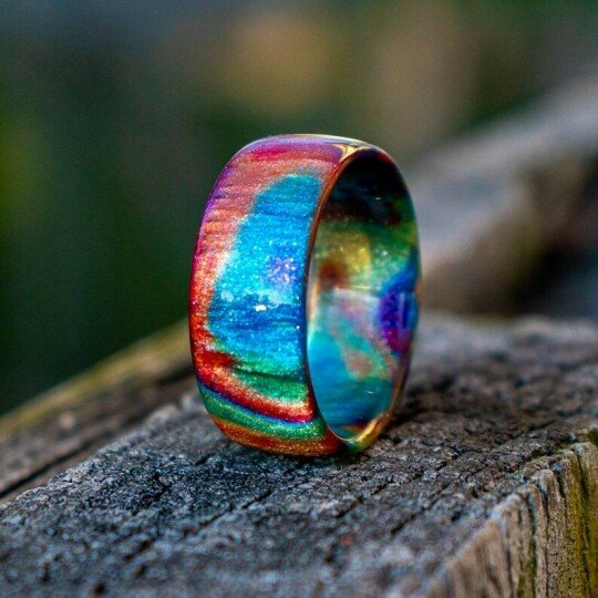 Rainbow Diamondcast Band Infused Ring (