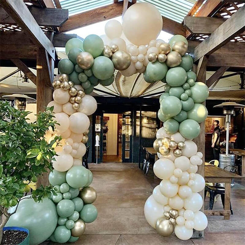 119 Pcs Olive Green Balloon Arch Garland Set for Birthday Wedding Baby Party Decorative Balloons