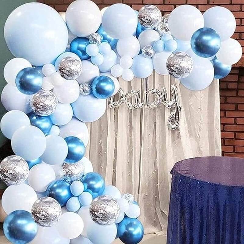 107 Pcs Blue Balloon Arch Garland Set for Birthday Wedding Baby Party Decoration Balloons