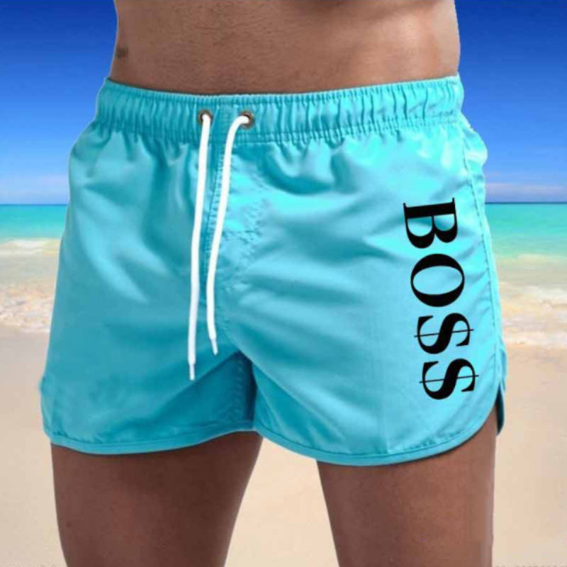 Men's Lightweight Quick Dry Drawsting Swim Trunks