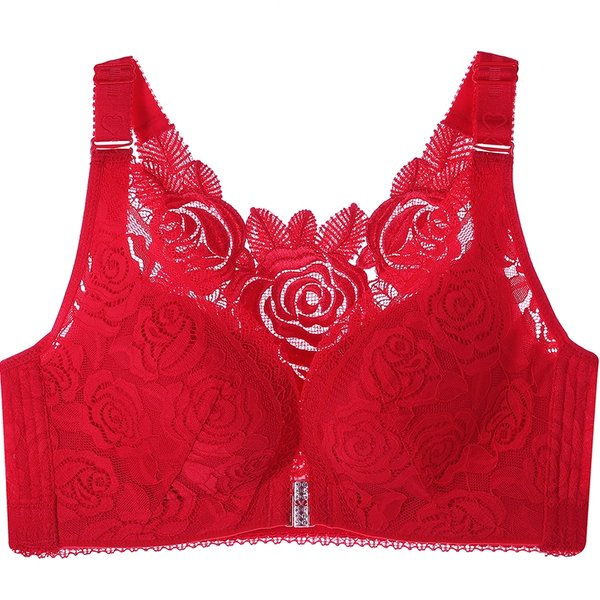 FitMe Rose Embroidery Front Closure Wirefree Bra