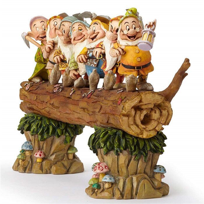 Seven dwarf trees gnome decorate the garden