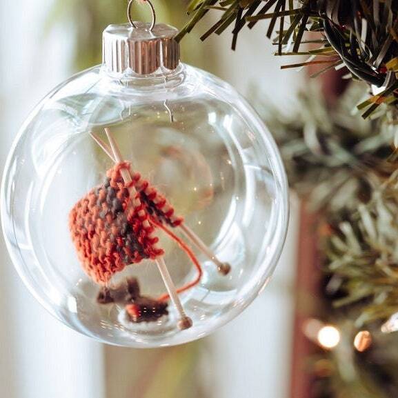 Knitting Christmas Ornament, Knit Gift, Holiday Decor, Knitters Gift 1